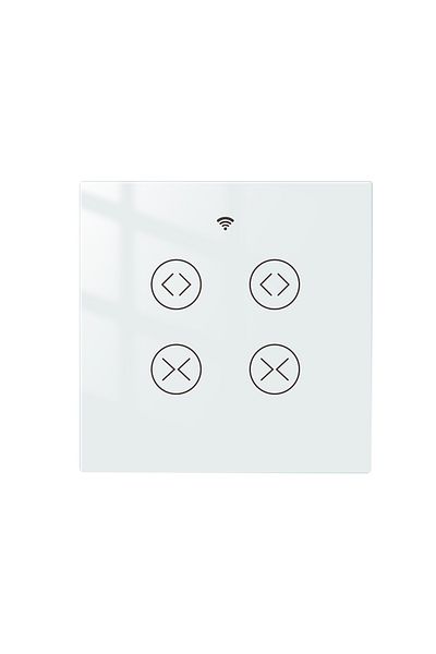 MOES Switch EU White Tuya Smart Life WiFi RF 2 Gang Double Curtain Blind Switch for Roller Shutter E