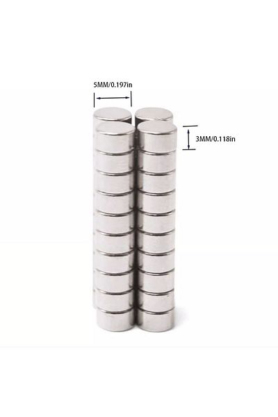 Choice 50PCS SZAXCCOM 50PCS Tiny Round Disc ,5x3mm Premium Nickel Refrigerator Magnets, for Crafts, DIY, Wh