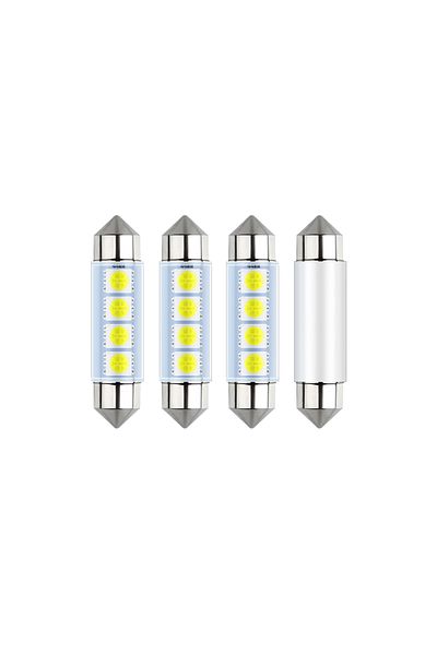 Choice 4PCS 44MM 4pcs 44MM 1.76 In Car Rigid Loop Festoon Led Bulb Extremely Bright 211-2 212-2 561 578 RL4