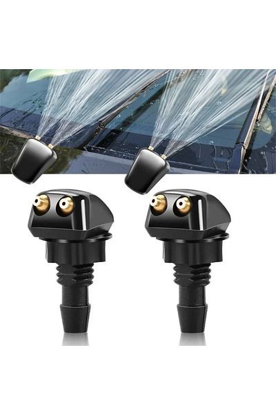 Choice Sale 2Pcs Car Windshield Wiper Washer Spray Nozzle Fits Most Car Models Car Dual Holes Windshield...