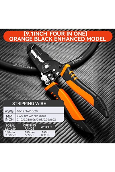 choice2 Orange Wire Cutter, Wire Stripper Crimper, Wire Stripping Tool, Cable...