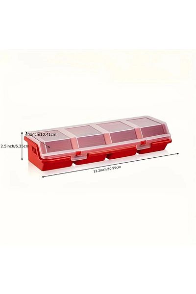 Choice 1pc 1Pc/2Pcs Multi-Compartment Organizer Box For Screws & Small Parts - Durable Plastic Hardware And