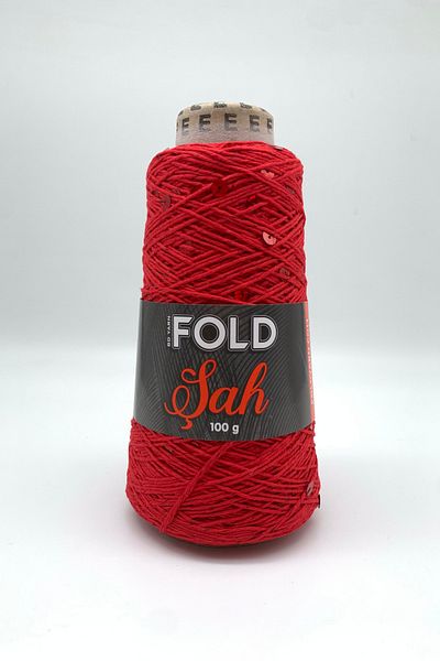 BD fold yarn شاه - 160 خيط ترتر أحمر 100 جرام 265 متر