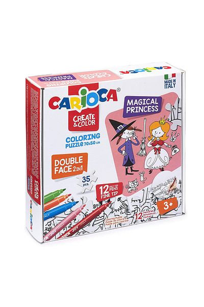CARIOCA طلاء بيريلو جامبو القياسي ذو الطرف المزدوج القابل للغسل 30 لونًا
