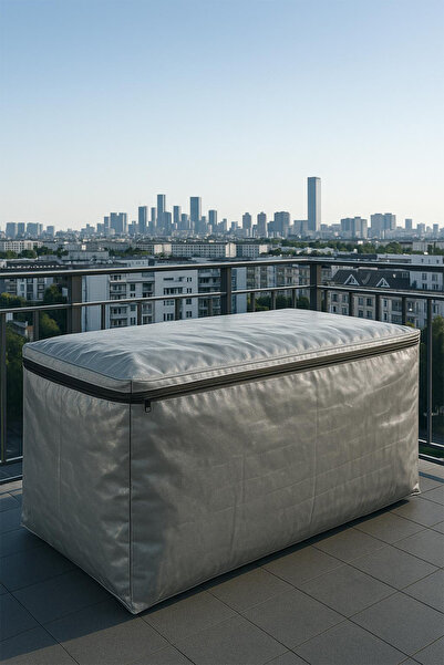 sizenelazım Zippered Gray Waterproof Garden Furniture and Balcony Furniture P...