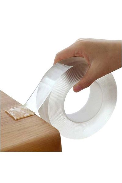 divendi-ro Bandă dublu adezivă, lungime 5 m, reutilizabilă / durabilă / puternică / rezistentă, 500 cm