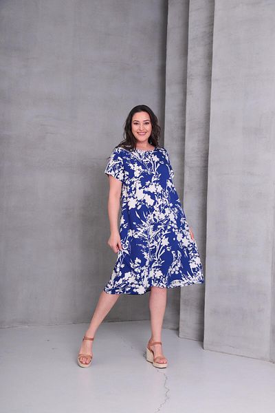 Ebsumu Women's Plus Size Geometric Pattern Woven Dress