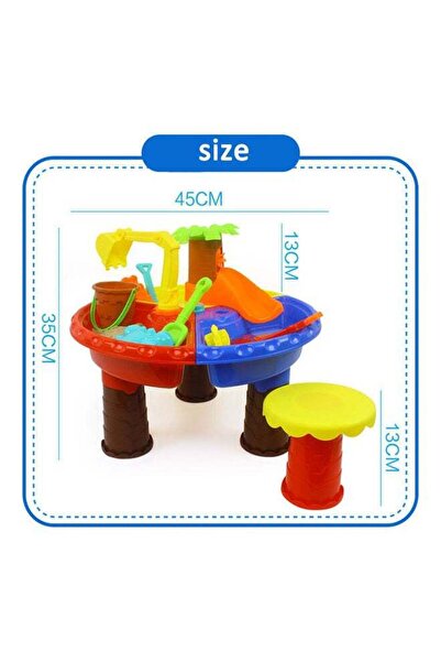Yelajoy Kids Sand And Water Table Activity Toy Beach Toys Set,for Boys &Girls Playing Sand Pool Toys Shovels