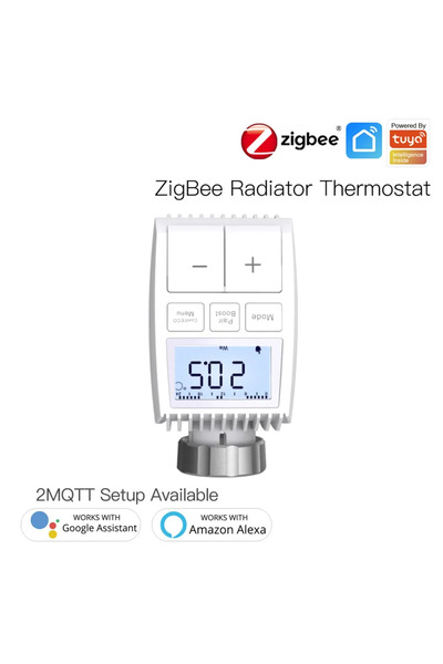 MOES صمام تشغيل مشعاع Tuya ZigBee واحد، منظم حرارة ذكي داخلي