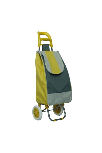 OEM Folding Shopping Cart, 38x20x96 cm, 40L, Grunberg, Gray/Yellow, BF206
