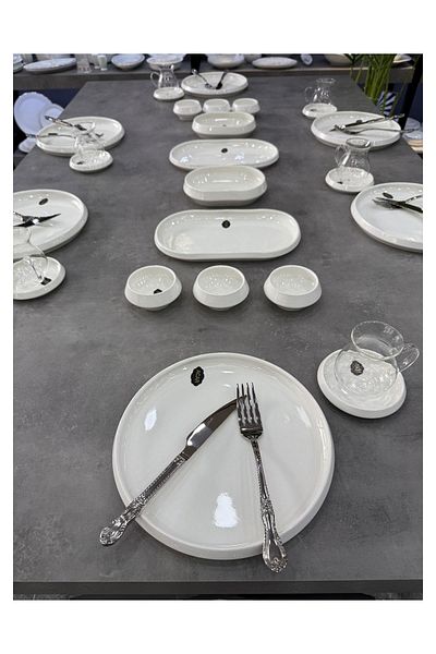 Doğudeko Rumi Collection Porcelain 22 Piece Breakfast Set