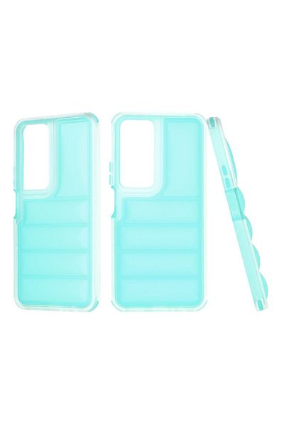 Rao Carcasă de protecție pentru Honor X7b/X7b 5G, protecție Wave Shield, R74, plastic, turcoaz