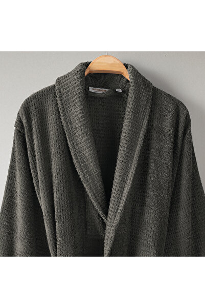 Altınbaşak Verto %100 Pamuk Unisex Bornoz Antrasit