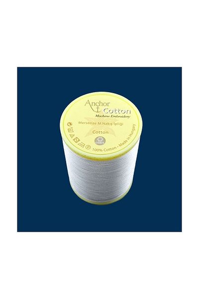 Anchor Koton Machine Embroidery Thread 25 Gr Snow White 1 No (Large Reel 1136 Meters)