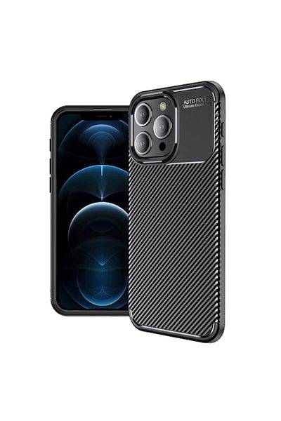 Rao Husa compatibila cu iPhone 12 Pro Max, Ultimate, CarbonFiber, C24, Plastic, Pitch Black