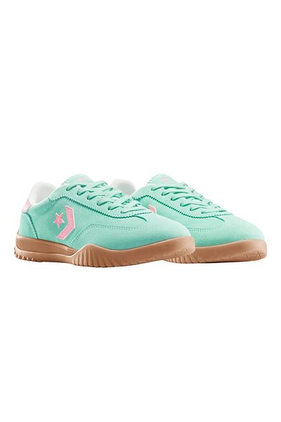 converse A15090C-K Pantofi sport pentru femei Run Star Trainer din piele intoarsa, verde