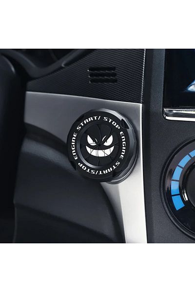 Choice 7 Car One-Touch Rotary Start Button Cover Durable Car Ignition Switch Protection Cap Motorcycle Sta.