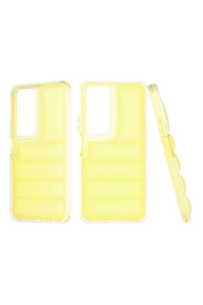 Rao Husa compatibila cu Honor X7b/X7b 5G/90 SMART, Grip, Wave Shield, R68, Plastic, Galben Deschis