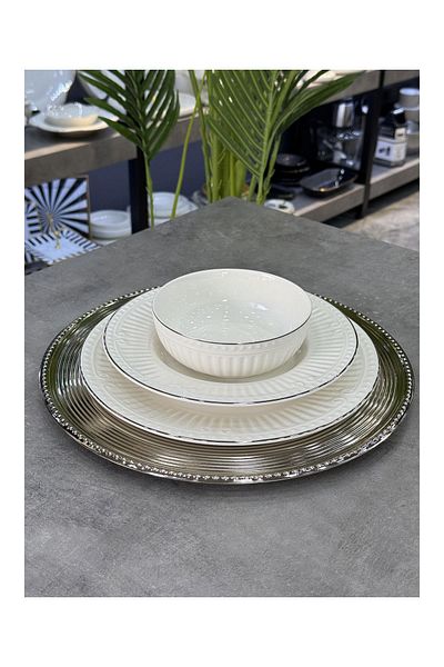 Doğudeko Luxury Metal Arow Silver Color 33 cm Supla (Sold by Piece)