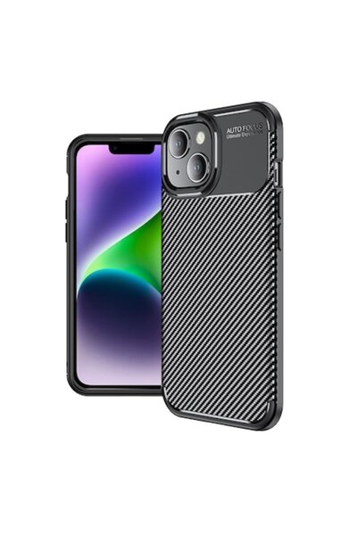 FILL Husa Cu Grad Ridicat de Protectie pentru iPhone 14, CarbonFiber, D69, Th...