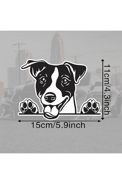 Choice DK174-PVC-15x11cm DK174# 15x11cm Peeking Jack Russell Terrier Car Stickers Waterproof Vinyl Decal Fo