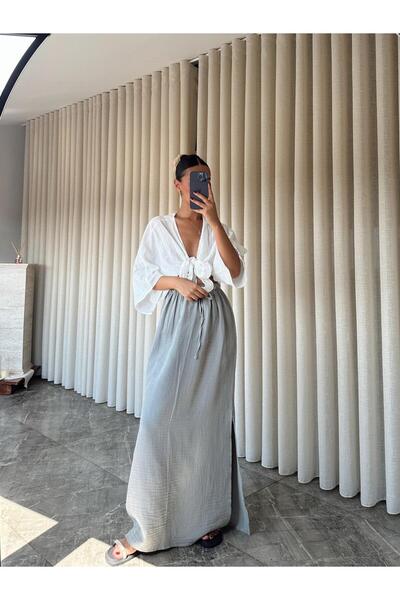 mydukkan.co تنورة طويلة بفتحة موسلين