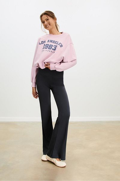 Stradivarius Puff sleeve sweatshirt with placement print