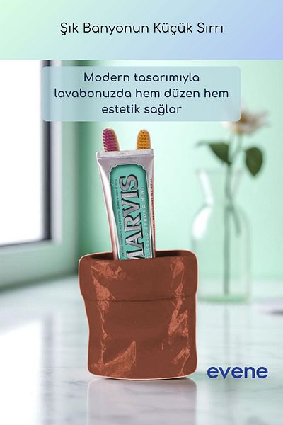 Evene Θήκη οδοντόβουρτσας Βάση οδοντόβουρτσας Βάση οδοντόβουρτσας Σκούρο καφέ Χρώμα για μοντέλο 80