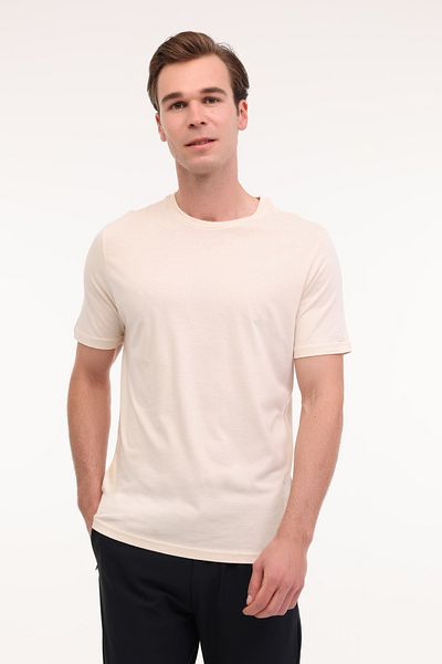 lumberjack Ct110 Pm C Neck Men's Beige Round Neck T-Shirt