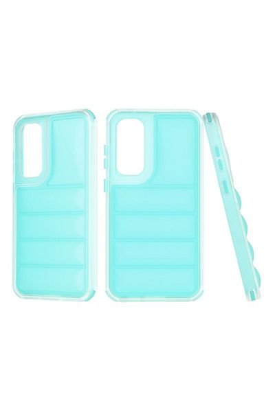 Rao Husa compatibila cu Samsung Galaxy S23 FE, Ultimate, Wave Shield, H67, Plastic, Turquoise