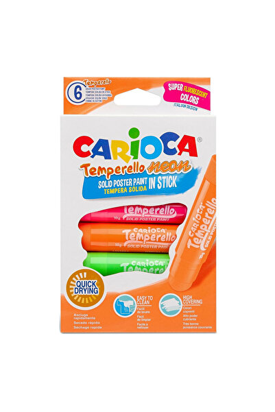 carioca Temperello Stıck Poster Boyama Kalemi Fosforlu 6'Lı 42675