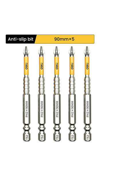 Choice4 Deli 5pcs 90mm Non-slip PH2 Magnetic Batch Head Cross Screwdriver Har...