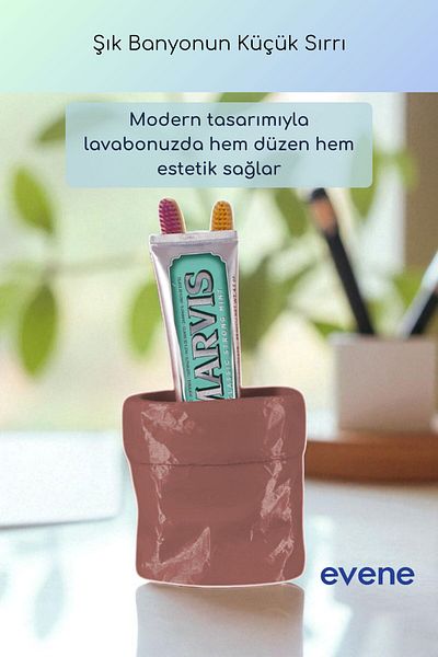 Evene Θήκη οδοντόβουρτσας Βάση οδοντόβουρτσας Βάση οδοντόβουρτσας Χρώμα καφέ Μοντέλο 80