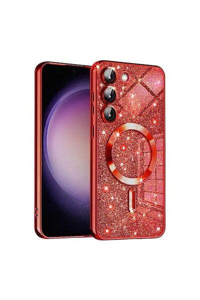 Rao Carcasă compatibilă cu Samsung Galaxy S23 Plus, protecție, sclipici de lux MagSafe, E50, plastic,