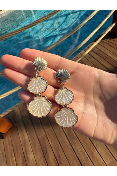 AJE JEWELRY Sedefli İstiridye Model Küpe