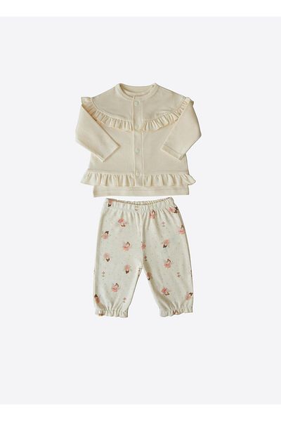 kitikate Organic Fly 3-Piece Vest Suit Natural