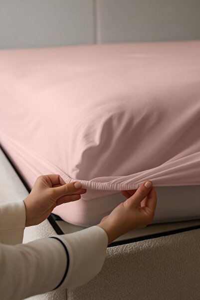 Navessa Home Collection Pudra Lastikli Çarşaf -%100 Pamuklu | Tek, Çift Kişil...