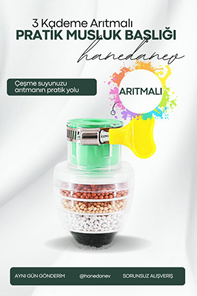 Hanedanev Mineralli Su Filtresi Katlı Mini Musluk Arıtıcısı Aktif Karbon Filt...