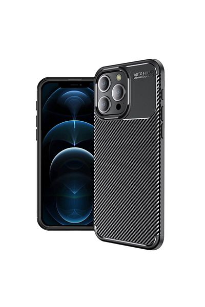Rao Husa compatibila cu iPhone 12 Pro Max, Ultimate, CarbonFiber, C24, Plastic, Pitch Black