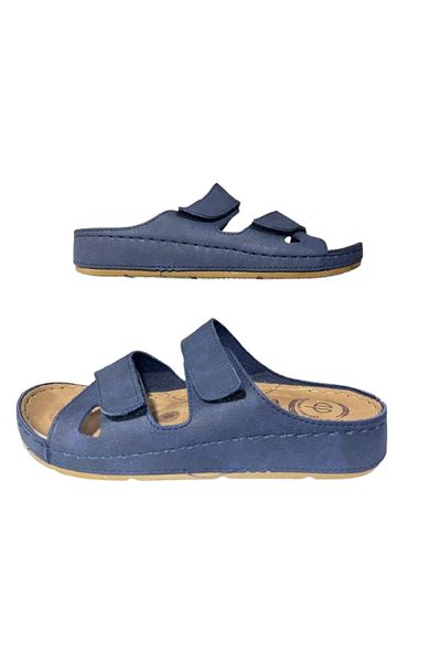 MULEX Women's Navy Blue Orthopedic Slippers
