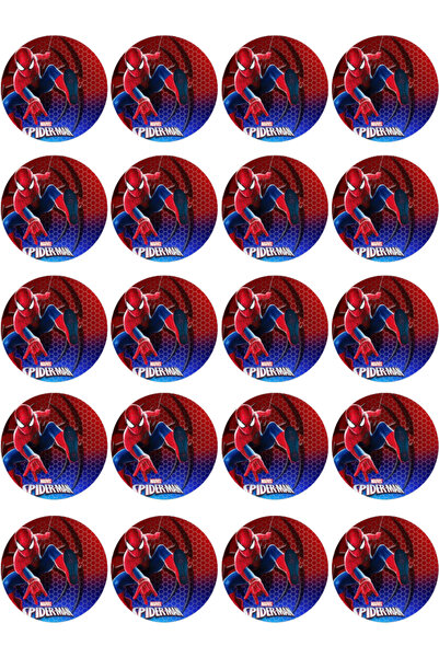 BatıDoğu Örümcek Adam Yenilebilir Yuvarlak Kurabiye Resim Baskı