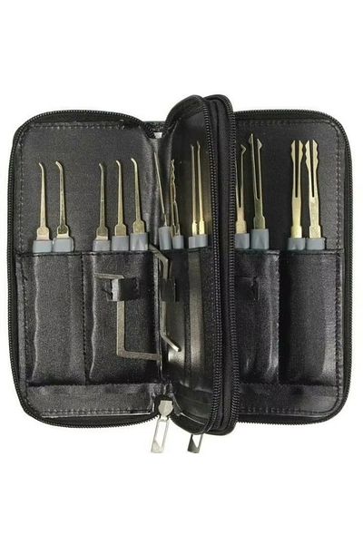 Choice 24pcs 24/10Pcs Locksmith & Auto Lock Pick Tools Combo Kit for Beginners/Pros, Titanium-Plated Car Un