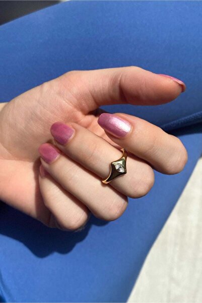 Spossy Silver Jewelry Beyaz Badem Taşlı Eklem/Serçe Parmak Yüzük