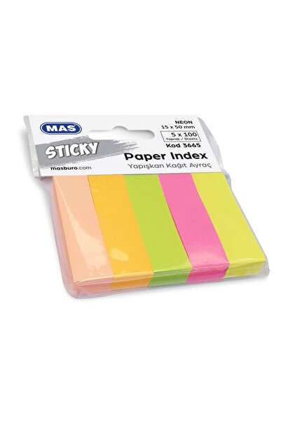 Mas Semnă de carte adezivă 15X50 Neon 5 culori 3665