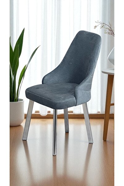 Kaktüs Avm 6 Adet Erciyes Sandalye Mutfak Cafe Restaurant Proje Metal Lüks Sandalye