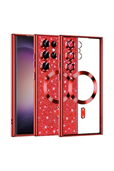 Rao Husa compatibila cu Samsung Galaxy S23 Ultra, Grip, Luxury Glitter MagSaf...