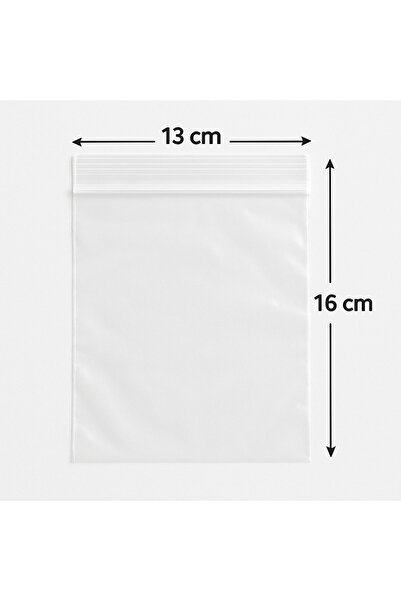 KODAL Kilitli Torba Şeffaf Poşet 13x16 cm Çerez, Buzdolabı, Saklama Naylonu