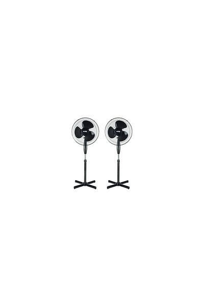 Zilan Set 2 Ventilatoare cu picior, oscilatie 90°, 3 trepte de viteza, putere 45 W