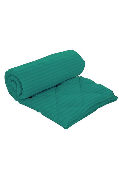 Pucioasa Damask-Polycotton Duvet (Green) - 140Cm X 210Cm
