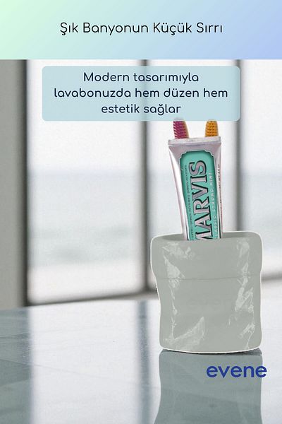 Evene Θήκη οδοντόβουρτσας Βάση οδοντόβουρτσας Βάση οδοντόβουρτσας Ανοιχτό γκρι Χρώμα Μοντέλο 80
